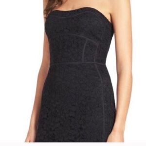 Diane von Furstenberg DVF- Black Lace Strapless Dress - Size 6 / Worn once, EUC!